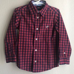 WRANGLER 4T Boys LS Buffalo Print Red Blue